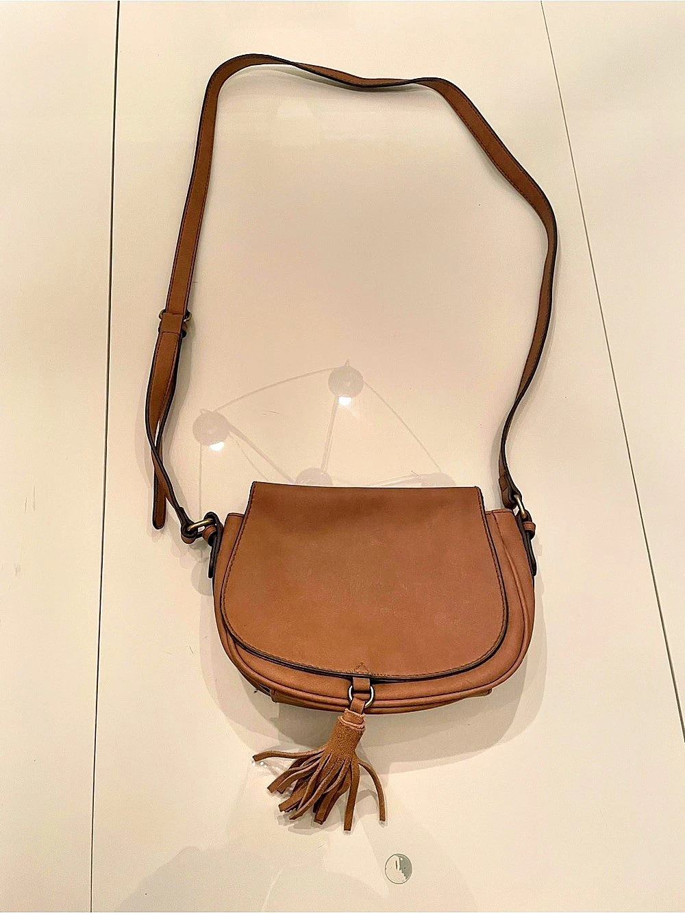 Merona Brown Tassel Crossbody Bag